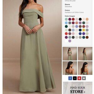 Christina Wu Bridesmaid Dress Sage Green 22172
